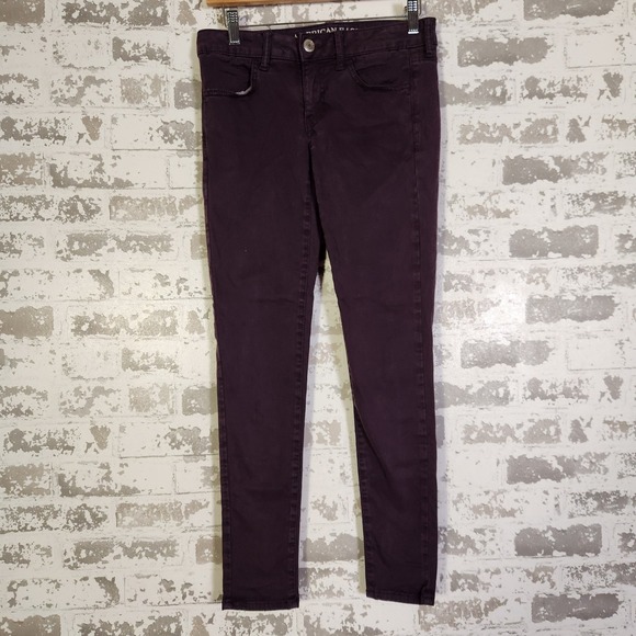 American Eagle Outfitters Denim - American Eagle Outfitters Jegging Women Plum Purple Super Stretch Size 4 Regular